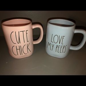 Rae Dunn cute chick and love my peeps mug bundle
